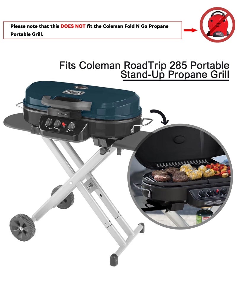Hongso Matte Cast Iron Griddle for Coleman Roadtrip Swaptop Grill, Parts for Coleman Road Trip 285 225, Flat Half Grill Griddle Pan of Coleman Roadtrip Grill Accessories, 12 13/16" x 12 5/16", 1-pk - Image 2